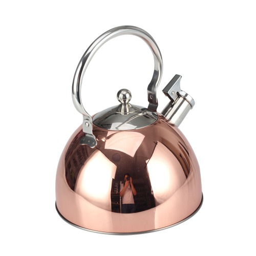 Copper siffler la bouilloire avec une poignée durable