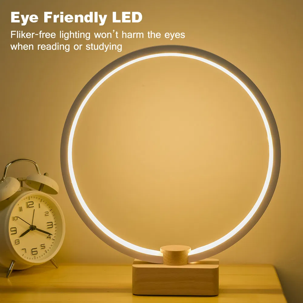 Intelligent Solid Wood, LED Desk Lamp, Unique Creativity, USB Gift
