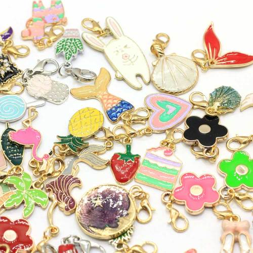 Groothandel Diverse Zinklegering Emaille Charms Hangers voor Ketting Armband Sieraden Maken: