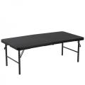 Table pliante de 20 &quot;x 48&quot; noir pour salle à manger