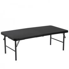 20" x 48" Folding Table Black For Dining