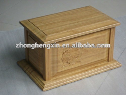 Bamboo funeral casket funeral bier with carving