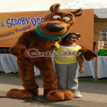 top quality vivid economy plush Scooby Dog Mascot costume in adult