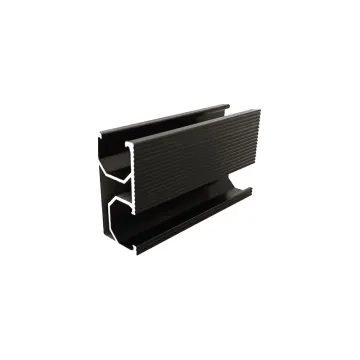 Black Aluminum Roof Rail System for Pitched Tile Roofs - Solar Mounting Brackets & Racking
