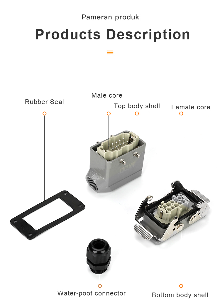 Rectangle Heavy Connector