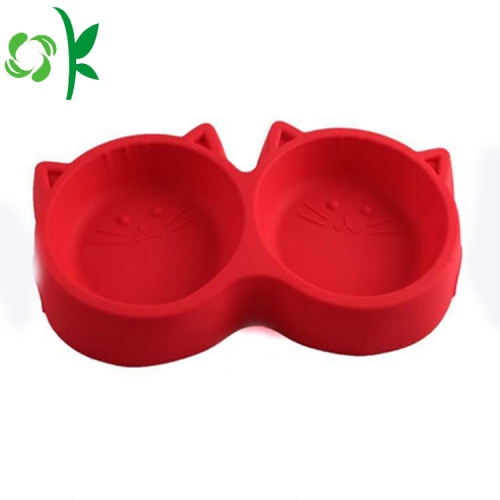 Silicone Lipat Pet Bowl Cute Mangkuk Kucing Berkualitas Tinggi