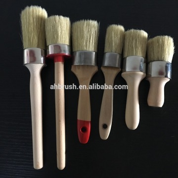 High level round waxing painting brush with pure bristle chalk painting brush