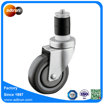 M12x70 Expanding Stem Swivel 4inch PU Caster