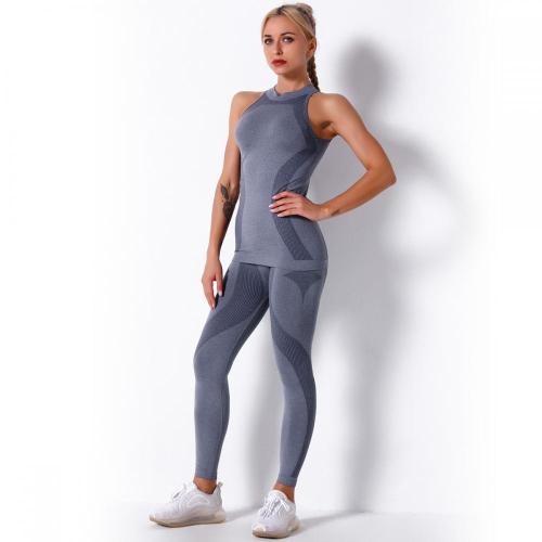 Gym Yoga Biker Short Sets för kvinnor