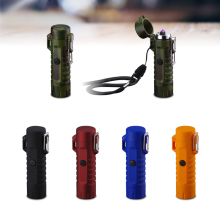 Classic LED Lighting: Dual Arc Electric Camping Torch with Rechargeable Lighters