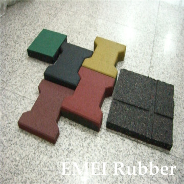 Dogbone-Shaped Rubber Paver