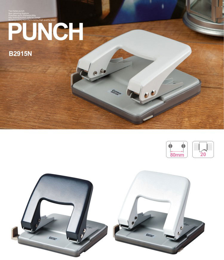 high quality Durable heavy duty Punch Type 25sheets/80g two hole punch