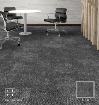 Decorative Fireproof Commercial Polypropylene Carpet Tile 25x100cm