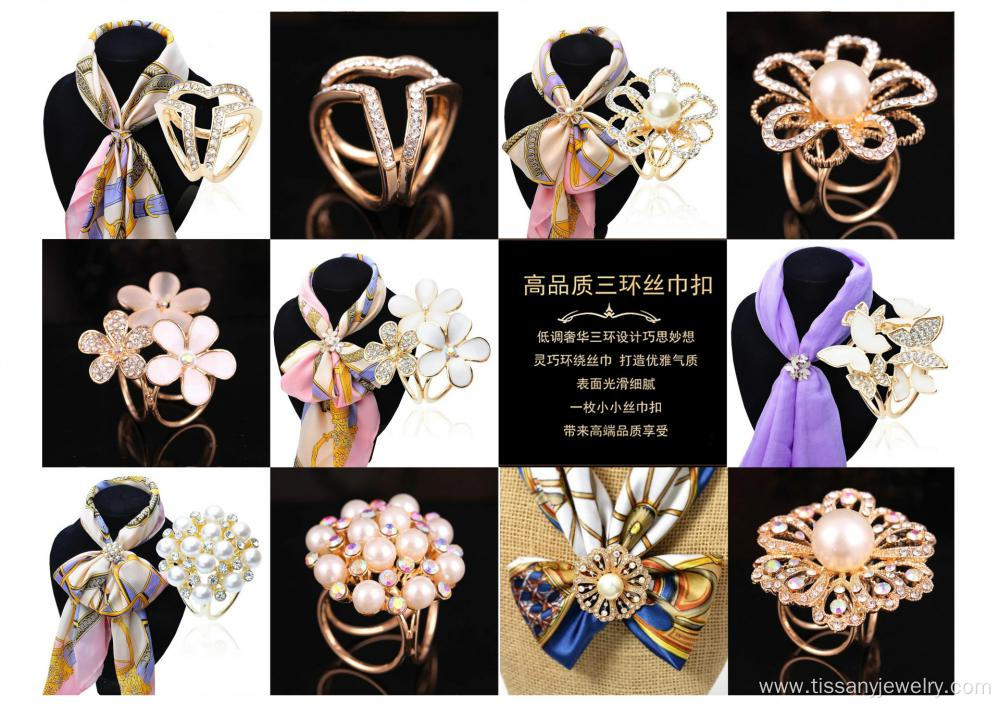 New fashion woman dress flowers brooches