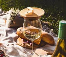 Bamboo Wine Glass Board Topper Cover for Party