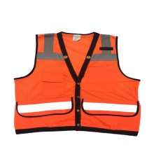 High Visibility Reflective Safety Orange Mesh Vests