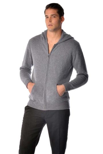 Men's Cashmere Zip Hoodie