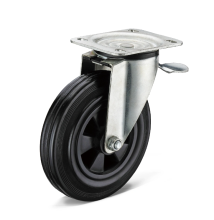 Silent heavy duty rubber castors