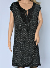 Women Black Polka Dot Dress