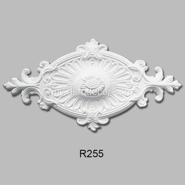 ဘဲဥပုံ Polyurethane အလှဆင် Ceiling Medallion