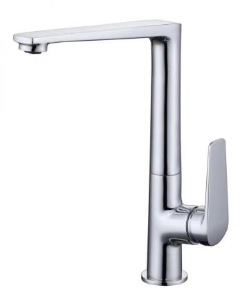 Silver long spout kitchen tap faucet mixer