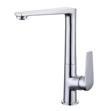 Silver long spout kitchen tap faucet mixer