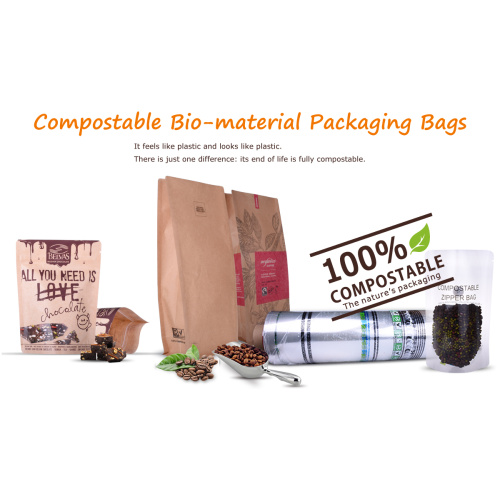 Eco Compostable/Biodegradable Food Packaging Bag with Window