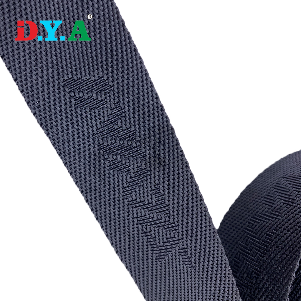 Jacquard webbing OEM design PP /polypropylene webbing colorful pp webbing for bag straps