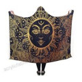 Blanket Indoor Pilling Fleece Hooded Paisley Sun