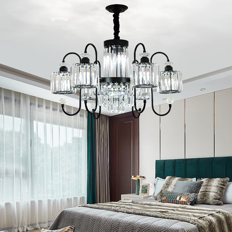 Balck Crystal Chandelier LightsofApplication Lead Crystal Chandelier