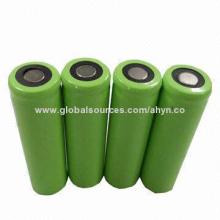 High-capacity NiMH Rechargeable Batteries, Cell AA2100P1.2V for Consumer Products