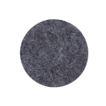 Black felt fabric round drink coaster