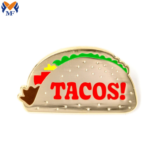 Metal Custom Taco Emalj Pin