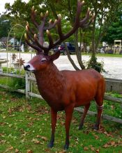 Garden Animal Decoration Fiberglass Resin Elk Sculpture