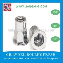 Steel Flat Head Round Rivet Nut
