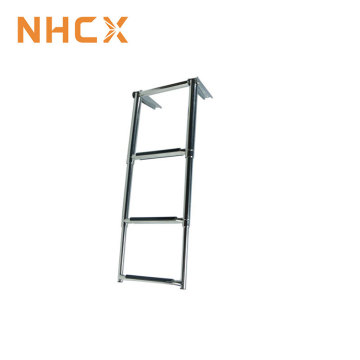 Stainless Steel Telescoping Marine Boat Ladder - 3 Step Hook Boat Ladder