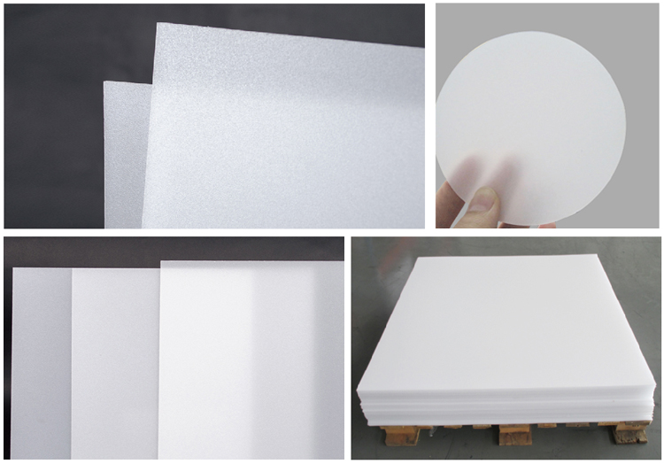 Opal White PMMA led light diffuser sheet for decorative illumination