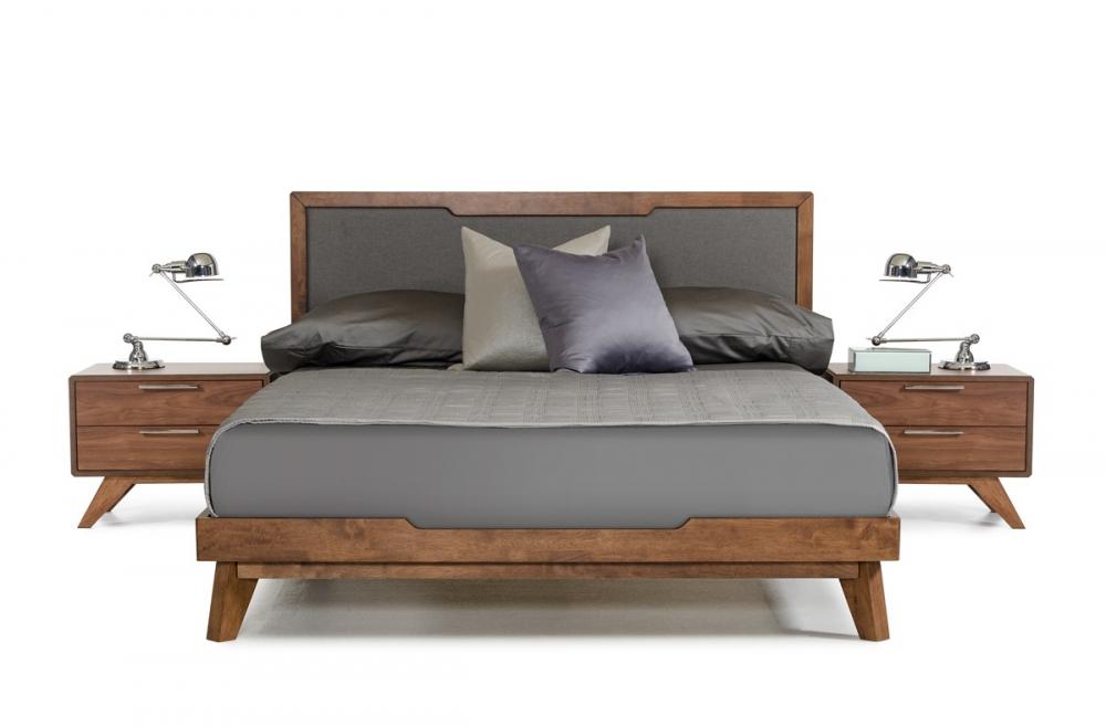 Nova  Mid-Century Walnut Bed