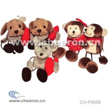 Mini Monkey Keychain, Animal Keychain with String Legs