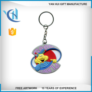 custom rubber keychain / 3d Logo key chain/ 3d soft pvc keychain