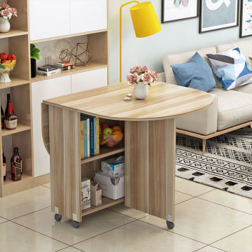 Folding Table Wood Storage Table