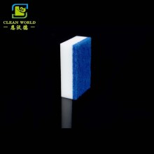 Compound magic sponge with PU/scouring pad cleaning melamine sponge