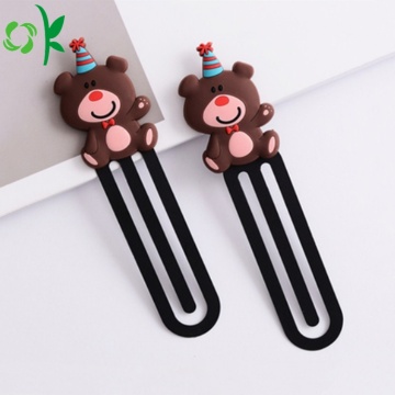 Popular Cartoon Silicone Bookmark for Book