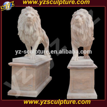 outdoor large white marble lion sculptures for sale