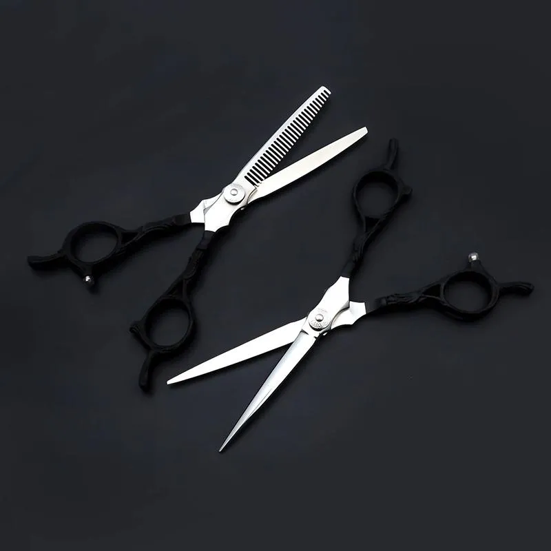 Customized Beauty Scissors Black Stainless Steel Hairdressing Tool Pet Hair Trimming