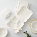 Sustainable 3-Compartment Takeout Box Made from Natural Sugarcane