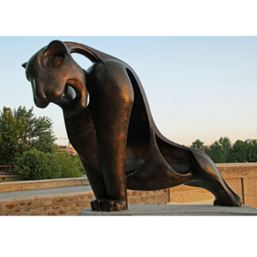 Outdoor decoration abstract cheetah famous bronze sculpture artists for sale