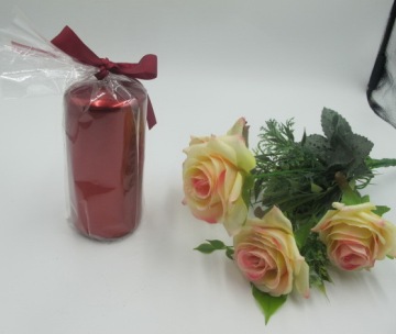 Christmas red colour Pillar Candles