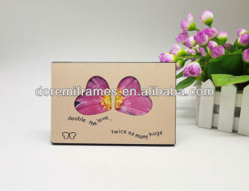 Double Love Metal Heart Shape Picture Frame