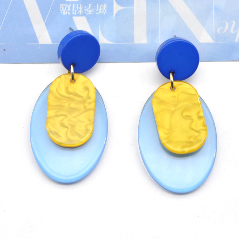 Custom new acrylic material spring summer women earrings trendy